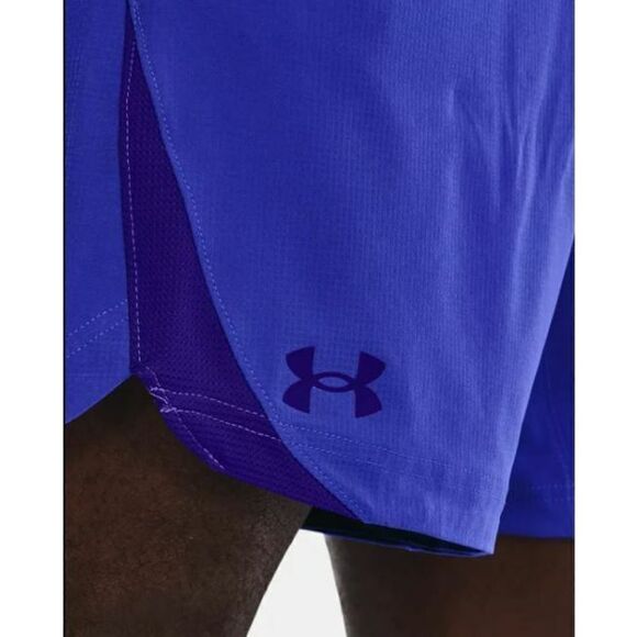 Under Armour 1362289 401 Men's Size Small Blue Elevated Woven 2.0 Fitted Shorts - Picture 3 of 4